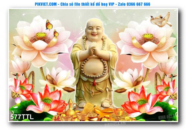 File PSD vector tranh tài lộc mẫu số 577TTL