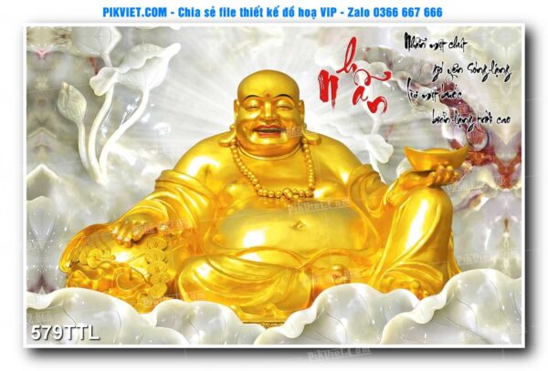 File PSD vector tranh tài lộc mẫu số 579TTL
