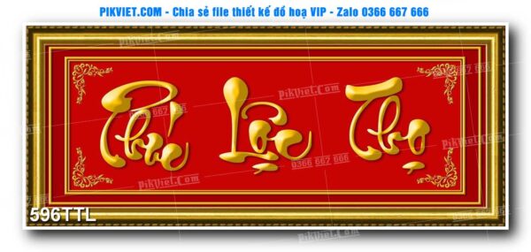 File PSD vector tranh tài lộc mẫu số 596TTL