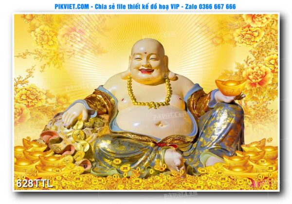 File PSD vector tranh tài lộc mẫu số 628TTL