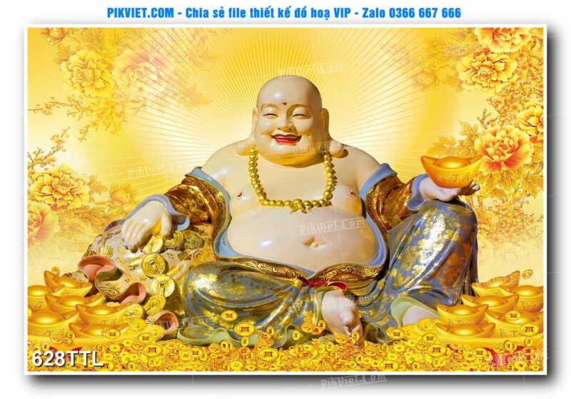 File PSD vector tranh tài lộc mẫu số 628TTL