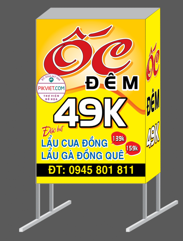 Biển ốc đêm 49k - lẩu cua đồng file PDF & CDR