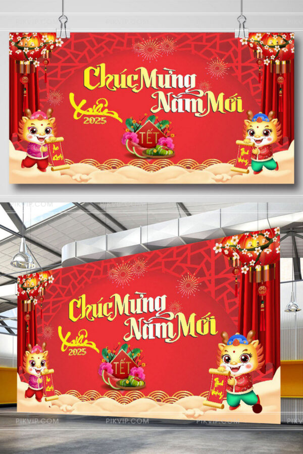 Chúc Mừng Năm Mới Xuân 2025 mẫu 06