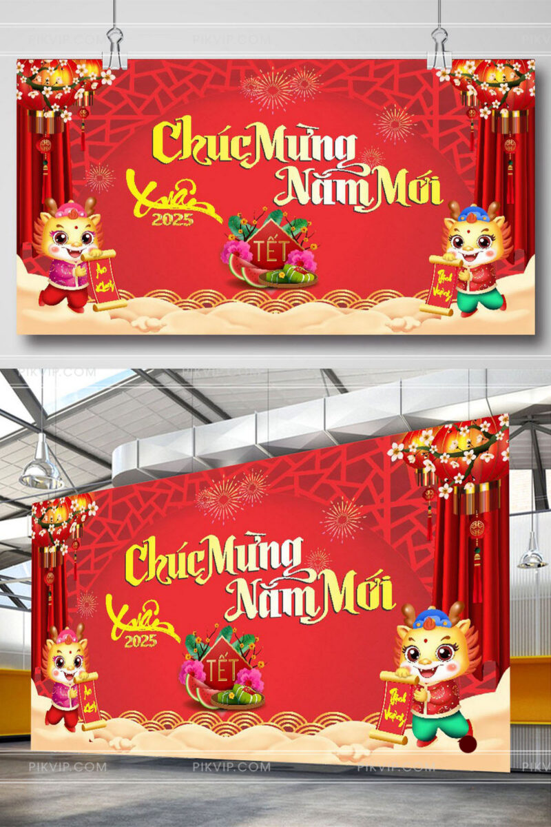 Chúc Mừng Năm Mới Xuân 2025 mẫu 06