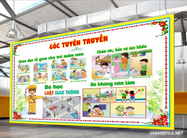 Mẫu biển Góc Tuyên Truyền Giáo Dục Mầm Non 2