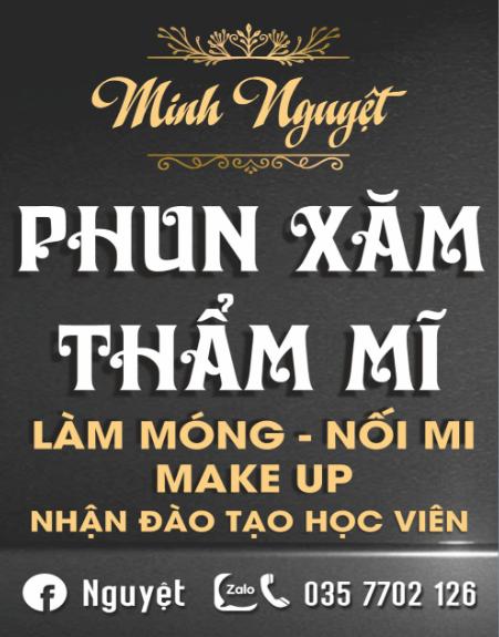 Mẫu biển vẫy phun xăm thẩm mỹ, làm móng, nối mi, make up