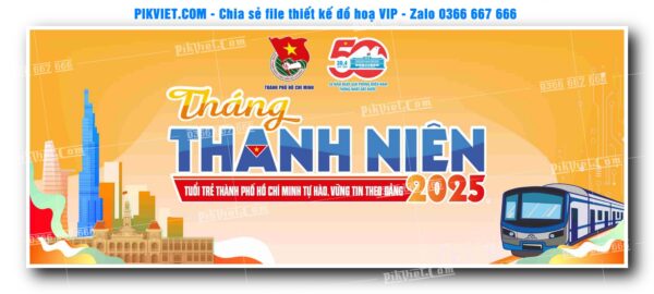 Background Tháng thanh niên 2025 TPHCM