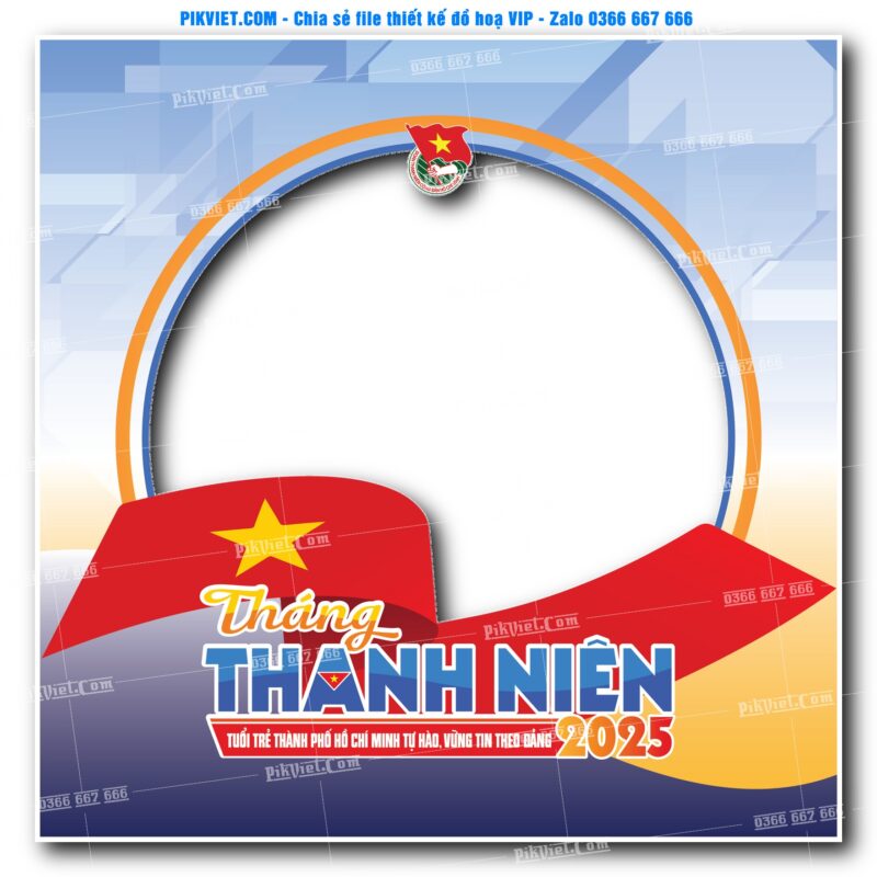 Khung avatar Tháng thanh niên năm 2025 mẫu 02