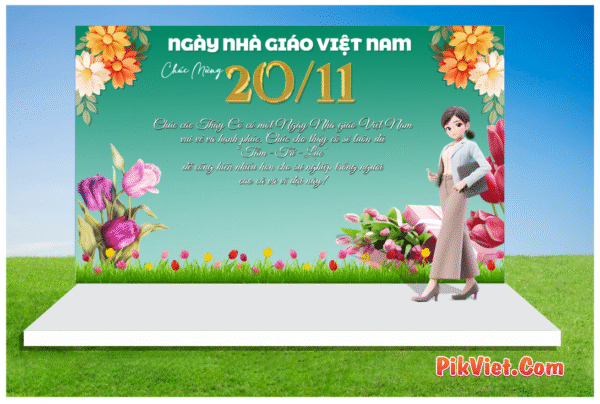Phông Nền Chào Mừng Ngày Nhà Giáo Việt Nam 20-11 Mẫu 44