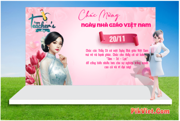 Phông Nền Chào Mừng Ngày Nhà Giáo Việt Nam 20-11 Mẫu 45