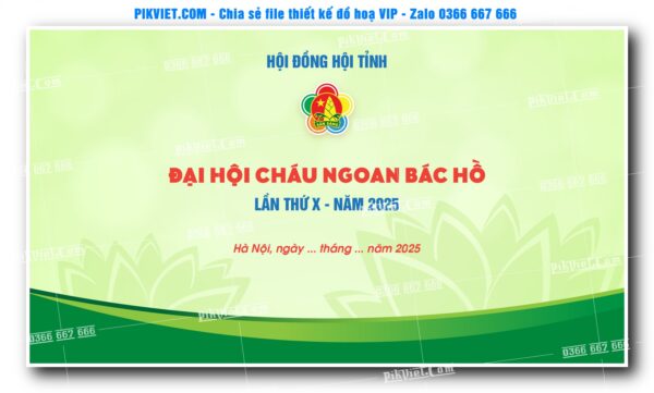Mẫu phông nền maket đại hội cháu ngoan bác hồ 05