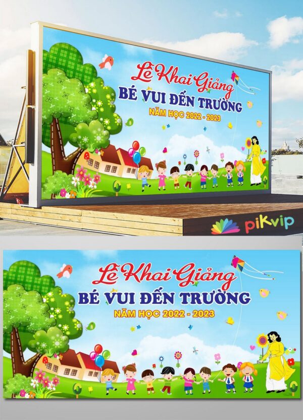 Mẫu phông nền khai giảng năm học mới file corel 2022 08