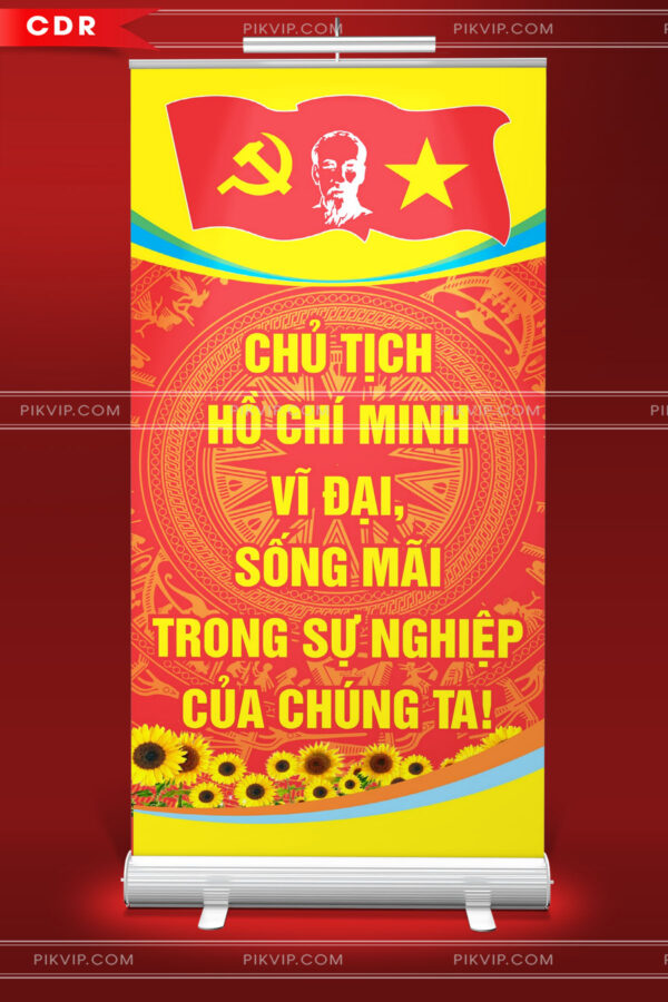 Pano chào mừng đại hội đảng lần thứ 14 file corel cdr 03