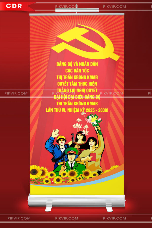 Pano chào mừng đại hội đảng lần thứ 14 file corel cdr 11