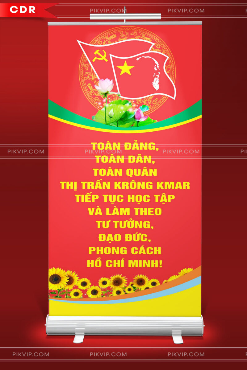 Pano chào mừng đại hội đảng lần thứ 14 file corel cdr 16