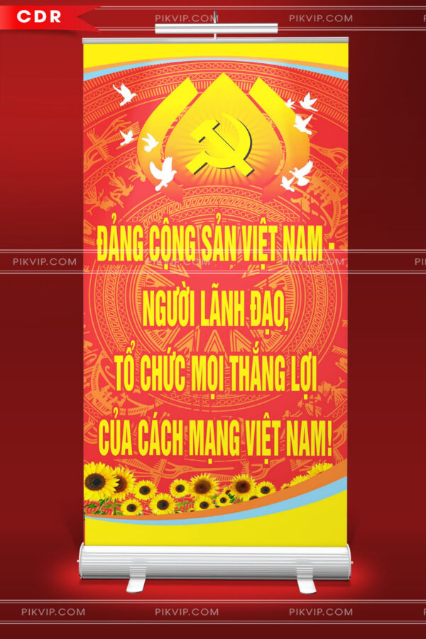 Pano chào mừng đại hội đảng lần thứ 14 file corel cdr 19