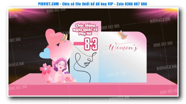 Mẫu Thiết Deco chụp ảnh 8-3, 20-10, Backdrop Quốc Tế Phụ Nữ Đẹp 29