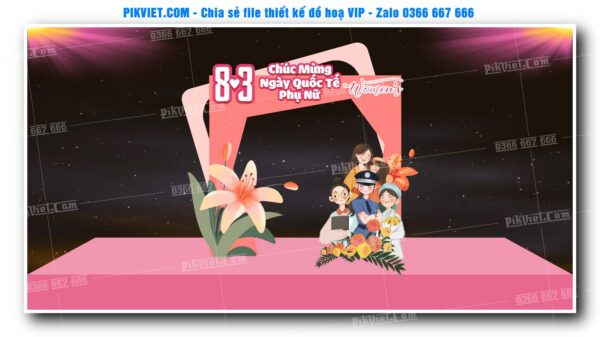 Mẫu Thiết Deco chụp ảnh 8-3, 20-10, Backdrop Quốc Tế Phụ Nữ Đẹp 34
