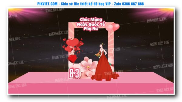 Mẫu Thiết Deco chụp ảnh 8-3, 20-10, Backdrop Quốc Tế Phụ Nữ Đẹp 36