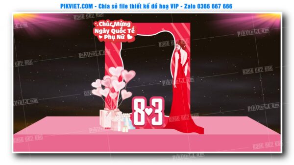 Mẫu Thiết Deco chụp ảnh 8-3, 20-10, Backdrop Quốc Tế Phụ Nữ Đẹp 49