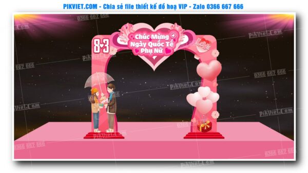 Mẫu Thiết Deco chụp ảnh 8-3, 20-10, Backdrop Quốc Tế Phụ Nữ Đẹp 51