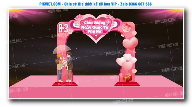 Mẫu Thiết Deco chụp ảnh 8-3, 20-10, Backdrop Quốc Tế Phụ Nữ Đẹp 51
