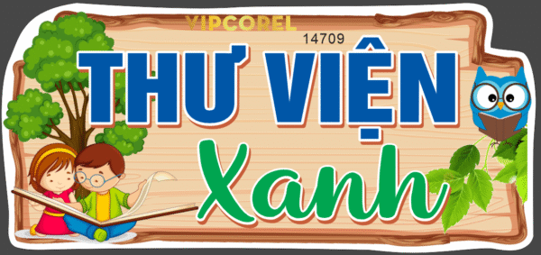 Bảng thư viện xanh vector trang trí file corel