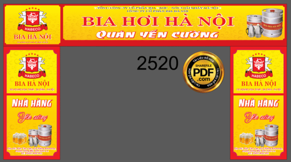 Market biển vẫy Bia hơi hà nội nhà hàng Yến Cường