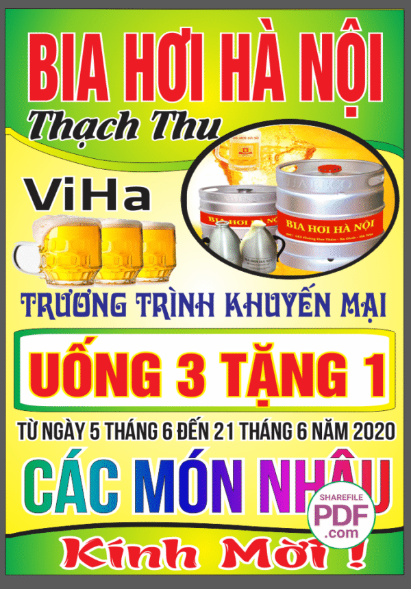 Biển Bia Hơi Hà Nội Thạch Thu file PDF & CDR