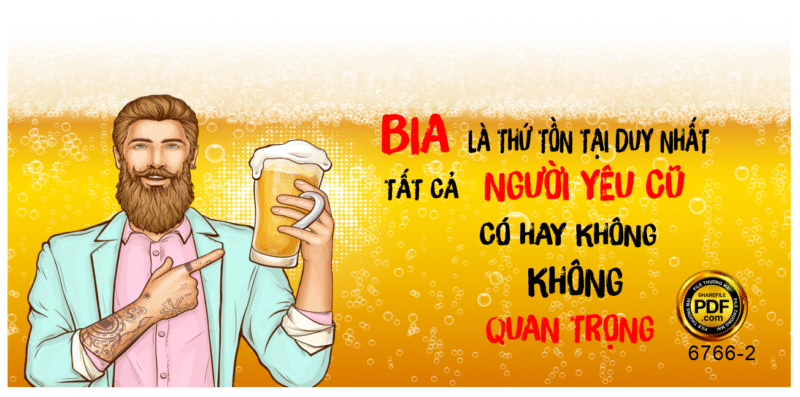 Bia ngon không thể thiếu bạn hiền file corel