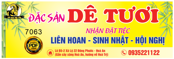 Biển quảng cáo Đặc sản dê tươi file illustrator