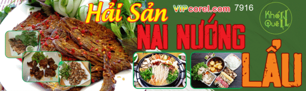 Biển quảng cáo Hải Sản Nai Nướng - lẩu file corel