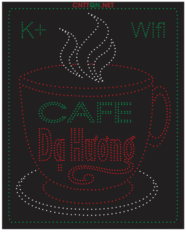 Làm biển hộp led ruồi Cafe Dạ Hương file CorelDRAW