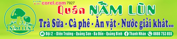 Biển QC Quán Nấm Lùn - trà sữa - cà phê- ăn vặt