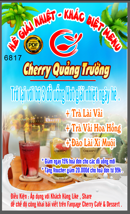 Cherry Quảng Trường - Hè giải nhiệt - khác biệt menu