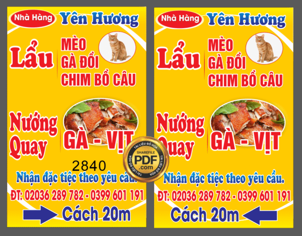 Market nhà hàng Yên Hương các món lẩu nướng file cdr