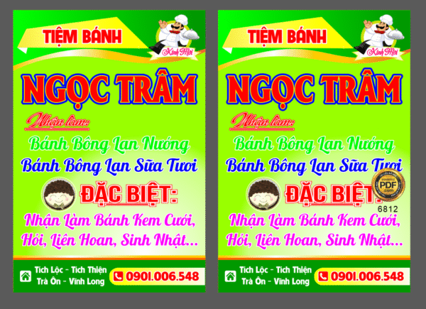 Biển vẫy tiệm bánh Ngọc Trâm - Bánh sinh nhật