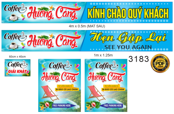 Market quán cà phê Coffee Hương Cảng file Corel
