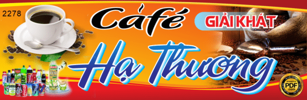 Market Cà phê - giải khát Hạ Thương file CorelDRAW x5