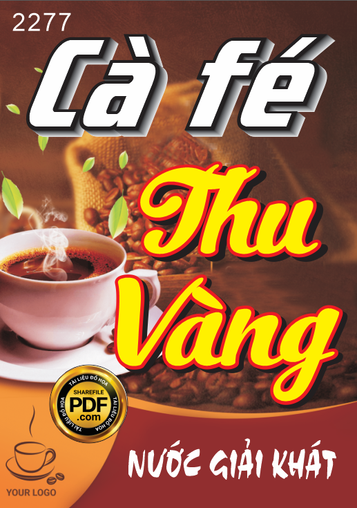 Market biển vẫy cà phê Thu Vàng file CorelDRAW x5