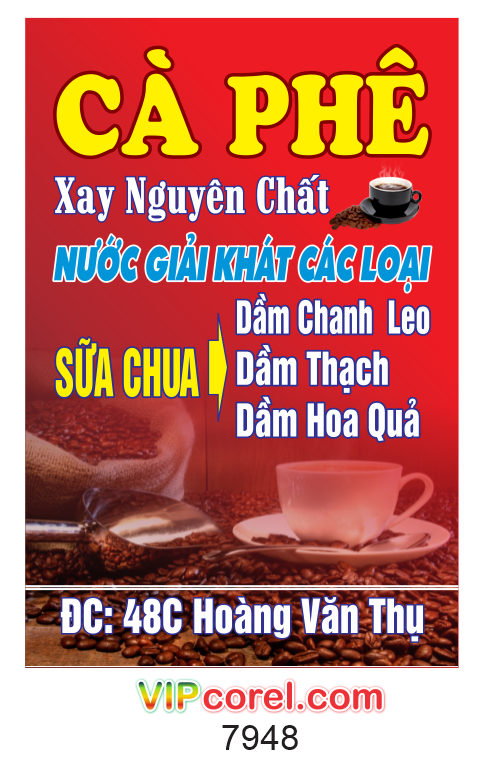 Biển vẫy cà phê xay nguyên chất - nước giải khát