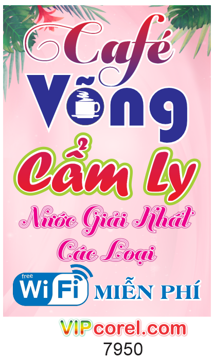 Biển vẫy cà phê võng Cẩm Ly - nước giải khát