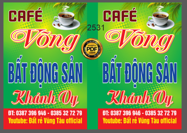 Market biển vẫy Café Võng - bất động sản Khánh Vy file CDR
