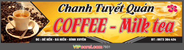 Biển quảng cáo Chanh Tuyết Quán - Coffee - milk tea