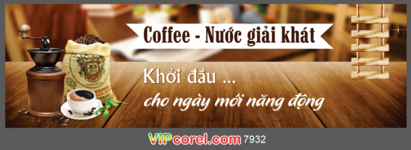 Biển quảng cáo Coffee - nước giải khát file corel