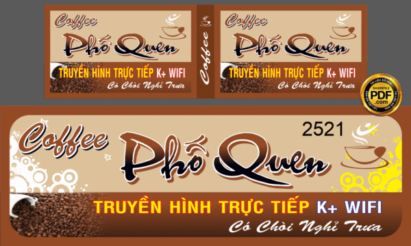 Market coffee phố Quen - truyền hình trực tiếp K+ wifi file cdr