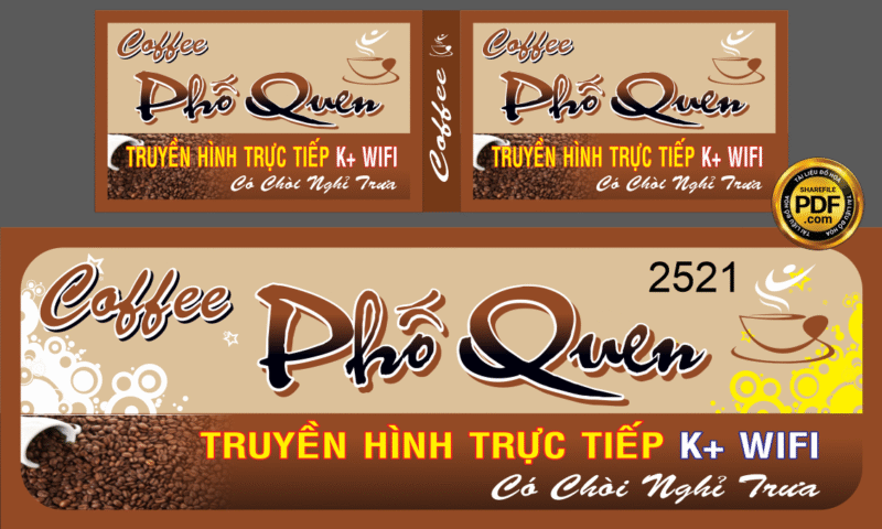Market coffee phố Quen - truyền hình trực tiếp K+ wifi file cdr