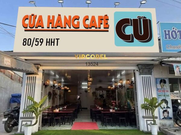 Cửa hàng quán Cà phê CŨ 80/59 HTT file corel