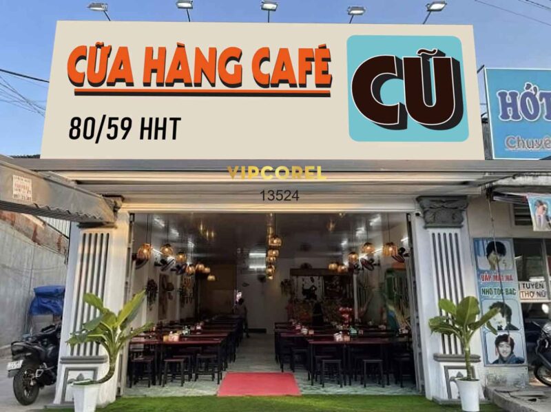 Cửa hàng quán Cà phê CŨ 80/59 HTT file corel