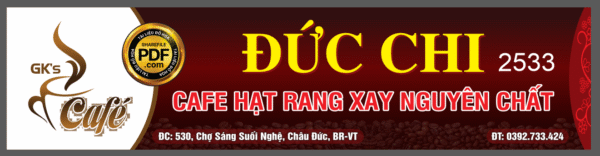 Market biển Đức Chi - cà phê hạt rang xay nguyên chất file CDR